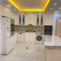 صفحه کابینت ،جزیره اپن ،تی وی وال و روشویی سرامیکی