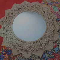 آینه شلف مکرومه