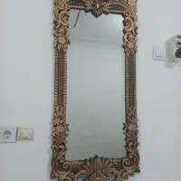 آینه قدی فایبرگلاس طلایی مشکی نو
