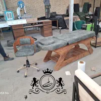 تخت ارایشگاهی پایه چوبی طراحی متفاوت