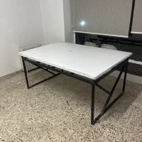 میز کارگاهی آهنی با رویه ام‌ دی اف