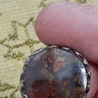 انگشتر رکاب نقره عقیق خاص کم نظیر دو طرف رکاب زمرد|جواهرات|نجفآباد, مولوی شمالی|دیوار