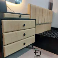 چوب برگ / تخت دو نفره / سرویس خواب لمسه / تخت خواب|تخت و سرویس خواب|مشهد, فرهنگیان (شهرک غرب)|دیوار