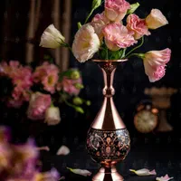 گلدان حکاکی روی مس صنایع دستی اصفهان