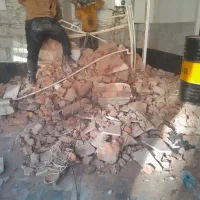 تخریب کار دیوار سقف دستشویی حمام حیاط جا ی فاضلاب