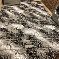 فرش کتیبه نقره ای موکت مدرن ۱۰۵