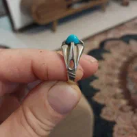 انگشتر نقره اصل سنگ فیروزه نیشابور|جواهرات|رشت, سلیمانداراب|دیوار