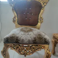 دو عدد صندلی میزبان چوب راش