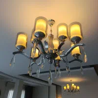 لوستر هشت شاخه نقره ای