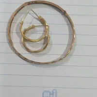 یه گوشوار حلقه ای درحدنو.بایک النگوشماره یک