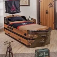 تخت و کمد نوجوان طرح کشتی
