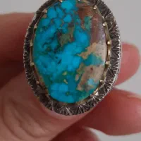 انگشتر نقره فیروزه نیشابوری