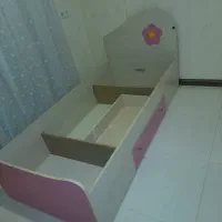 تخت یک نفره همراه با کشو عرض90