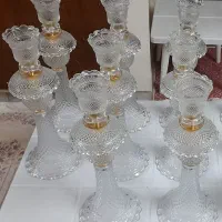شمعدانی کریستال طلایی|صنایع دستی و سایر لوازم تزئینی|تهران, خزانه|دیوار