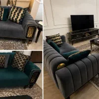 مبل ۷ نفره نواکی لوکس ومیز تلویزیون بسیار تمیز