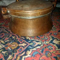 قابلمه مسی قدیمی|کلکسیون اشیاء عتیقه|گلپایگان, |دیوار