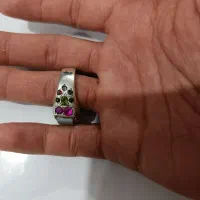 انگشتر نقره عقیق با زبرجد|جواهرات|اهواز, کوی علوی|دیوار