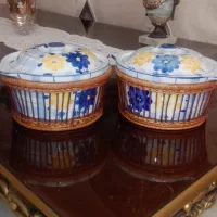 ۲عددظرف سوپ خوری گل پنبه ای