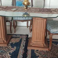 میز غذاخوری و جلو مبلی و ۲عدد عسلی