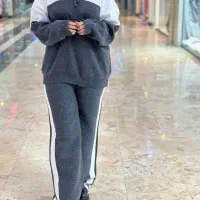 ست هودی شلوار کلاه دار بافت لش اسپرت