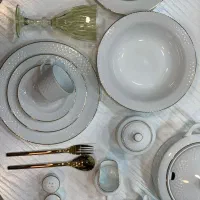 سرویس چینی 12 نفره زرین رادیانس لب طلا آکبند|ظروف سرو و پذیرایی|تهران, شوش (باغ آذری)|دیوار