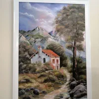 نقاشی روی بوم طرح منظره