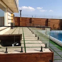 نرده شیشه ای درب اتوماتیک جام بالکنی کابین دوش