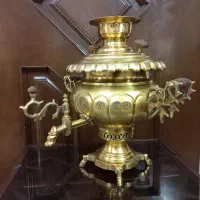 سماور زغالی سینی مسی عتیقه تابلو دیوارکوب