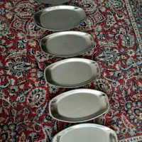 شش عدد دیس استیل خوب و محکم و غیره