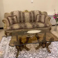 مبل سلطنتی ۹ نفره چوب راش + میز ناهارخوری ۹ نفره