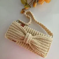 کیف مکرومه پاپیونی