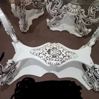 سه عدد جلو مبلی استخوانی رنگ|مبلمان خانگی و میز عسلی|میاندوآب, |دیوار