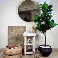 میز گرد چوبی راش