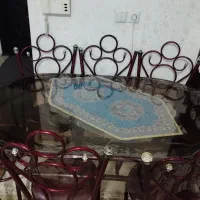 میز ناهار خوری 6 نفره فرفوژه سالم|میز و صندلی غذاخوری|فولادشهر, مسکن مهر فولادشهر|دیوار