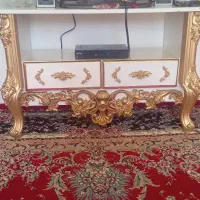 میز تلویزیون چوبی طلایی سالم4میلیون