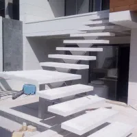 نصب پله گرد همراه با نصب سنگ|خدمات پیشه و مهارت|یزد, |دیوار