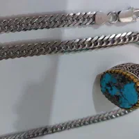 زنجیرو دستبند و انگشتر مردانه نقره