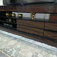 میز زیر تلویزیونی ام دی آف ۲ تیکه و جا کفشی