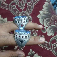 دوعددانگشتر دست ساز توپاز