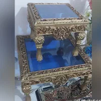 میزعسلی سلطنتی مربع شیشه خور3عددی