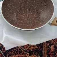 تابه وک سایز ۲۸ مارک اویز ترکیه کف چدن بدنه سرامیک