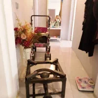 یک عدد گاز دو شعله کوره دار بزرگ با دیگ بزرگ روحی