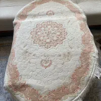 فرش بیضی گل برجسته ی ابریشم|فرش|فردیس, شهرک ۱۱۰|دیوار