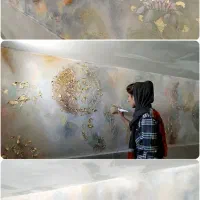 پتینه نقاشی،میکروسمنت، ورق طلا