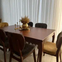 نهار خوری شش نفره|میز و صندلی غذاخوری|سنندج, |دیوار