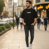 تیشرت مراکشی کبریتی مشکی بالنسیاگا