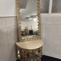 آینه و شمعدون برنز