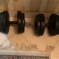 دو تا دمبل هرکدام ۱۵ کیلویی قابل تغییر