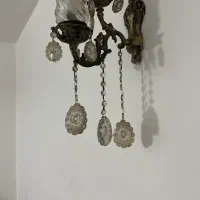 لوستر برنجی ۸ شعله + دیوارکوب