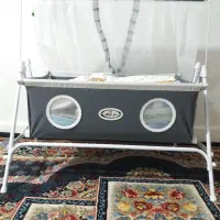 باسلام گهواره مارک میلاد طوسی سفید نو نو گهواره گ